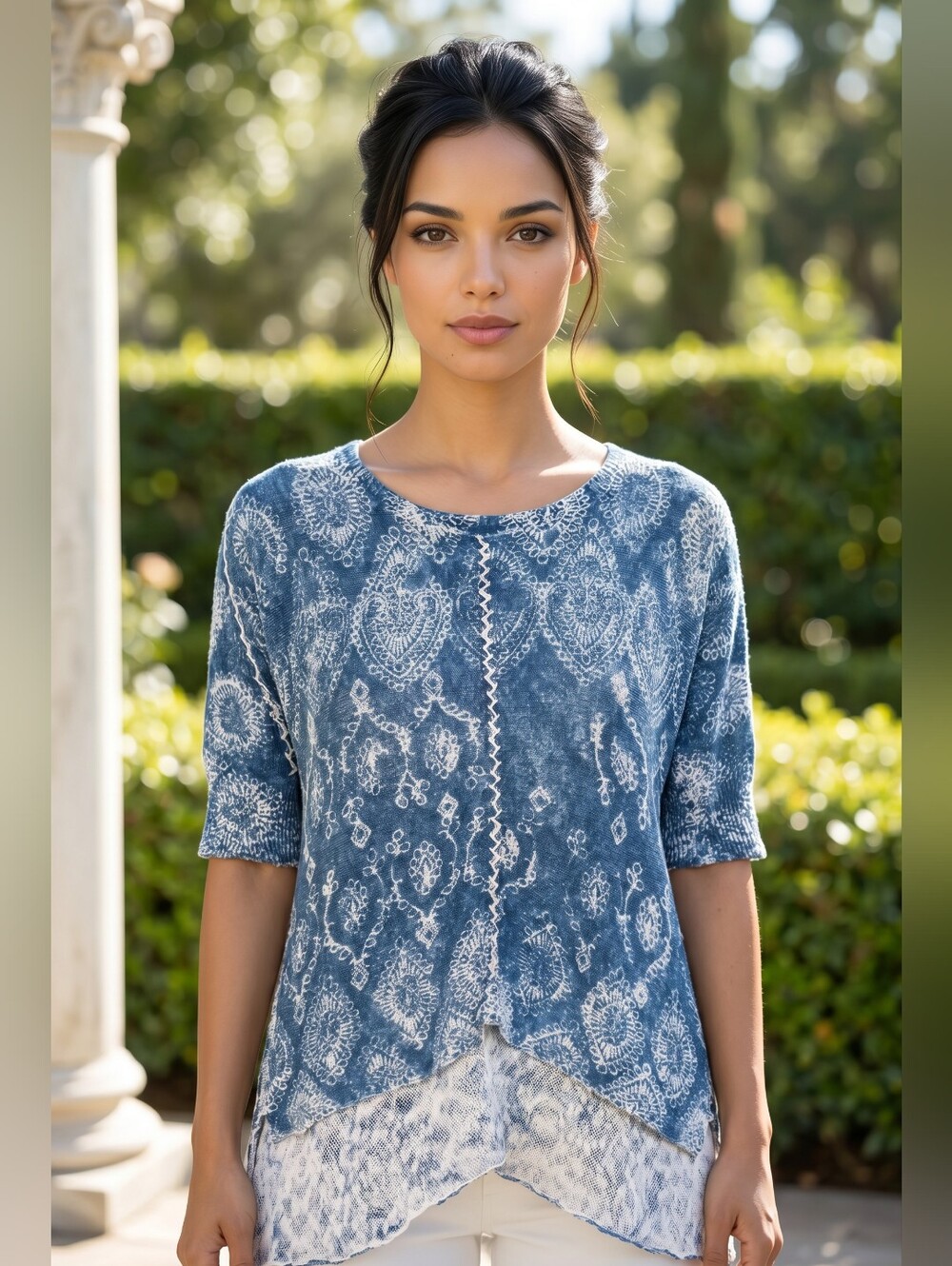 Sundance Patterned Tunic Top OVERSIZED